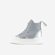 Iijin offizieller neuer 8 cm dicker Sohle innerer Höhe, das einfache, vielseitige Spleißen lässig High-Top-Schuhe für Frauen YF698ABI GRAY 37