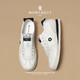 MONTAGUT (MONTAGUT) casual shoes, white shoes for men 2025 summer new sports trendy shoes, leather breathable canvas shoes for men, white-cowhide fabric breathable (sports size) 41