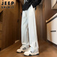 JEEP SPIRIT Jeep pants men's casual pants men's autumn and winter straight high-end wide-leg sports pants American trendy trousers