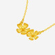 Saturday Lucky Yellow 18K Gold Necklace Women's Flower Pendant Simple, Low-key, Luxurious Holiday Gift for Girlfriend Necklace (40+5cm adjustable)