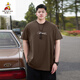 Scarecrow (MEXICAN) American casual large-size pure cotton short-sleeved T-shirt for men's summer fashion brand ins fat man loose plus fat plus large round neck half-sleeved A6627-white 3XL (recommended 160-180Jin [Jin equals 0.5 kg])