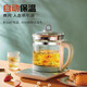 SUCPOYE health kettle teapot electric kettle kettle thermostatic kettle glass flower teapot milk warmer 24H insulation green 1.8L