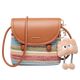 
Aokang Bag Women's Bag 2025 Trendy Light Luxury Shoulder Bag Fresh and Casual Fashion Crossbody Bag Birthday Gift for Girlfriend Rainbow Color (Cookie Dress)