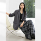 Dialogue (DUIBAI) gray high-end right shoulder small suit for women 2026 spring new style versatile temperament casual commuting suit jacket high-end gray L