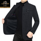 Classic car wool suit jacket men's slim spring and autumn thickened men's business casual suit top dad jacket trendy black XL 180 (140-155Jin Jin equals 0.5kg)