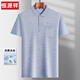Hengyuanxiang papa porte une glace à glace T-shirt à manches courtes pour le t-shirt décontracté pour hommes d'âge moyen pour le polo mince d'âge moyen et âgé des vêtements d'été T ice Silk-9923 Blue Real Pocket M 48/165