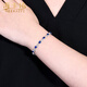 HEEKAIYI Sapphire Bracelet Sri Lanka Royal Blue Bracelet 18K Gold Diamond 520 Valentine's Day Birthday Gift for Wife Selected 3.73 carats/AIGS/Royal Blue