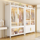 
Simple wardrobe bedroom home rental house assembled metal all-steel frame new style wardrobe small storage cabinet PC double door wardrobe 800*500*1585