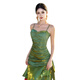 Zhanyuan Mermaid Large Skirt Ruffled High-End Suspender Dress Birthday Reception Adult Wedding Toast Wear Dress Long Skirt Green Ready Stock S