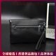 ACROSS light luxury brand men's genuine leather clutch bag men's business large capacity plaid bag casual hand grab wallet men's bag black