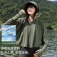 莉夏乐2025新款防晒衣女防紫外骑车电动车防晒服遮阳百搭短款罩衫冰丝 升级【镜片款】军绿色 均码 (80-145斤)