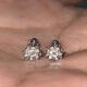 RSRDDY Old Phoenix Winter Snowflake Zircon Earrings for Women Sterling Silver 9999 Explosive Ear Bone Nails and Cochlear Nails New Style Sleeping Winter Snowflake Zircon Earrings Pair