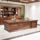 Kong Qiu Mingge Chinese style lacquered ebony wood desk high-end boss desk president desk executive desk chairman office computer desk 2.8 meters boss desk