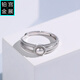 Gongzhan pt950 platinum brushed ring geometric round live mouth 2025 new platinum ring ring for women simple and elegant geometric round ring pt950 platinum about 3.4-3.6 grams