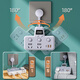 JCZS German brand socket converter USB wireless independent switch multi-function one-turn multi-hole strip plug strip pure copper lightning protection 2 sockets