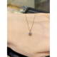 DL 1998 Fat Dong Lai Same Style Tanzanite Necklace 10K Gold Violet Flower Necklace for Women Accessible Luxury Antique Silver Violet Flower Tanzanite Necklace