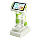 Live stone children's microscope for primary school students, boys and girls birthday gifts for 7-14 years old portable professional optical bacteria 1600 times [32G memory + specimen pieces + tool kit] 4-inch ultra-clear screen + exquisite hand-held gift box
