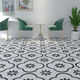 
All-ceramic Nordic 6060 black and white flower tiles restaurant clothing store bathroom anti-slip store wear-resistant floor tiles 6623 600*600
