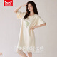 Cat Man (miiow) Pyjamas en coton pur pour les femmes en été avec des coussinets de poitrine La nouvelle taille des vêtements de maison d'été en vrac peut être porté à l'extérieur de x12532 [Classe de poitrine fixe A] M poids 80-100 Jin [Jin est égal à 0,5 kg]