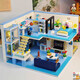 Neue Bausteine beendet das Haus DIY Villa Model Kinderrätsel Spielzeug Cottage Girl Geschenk hoch wangwang Modehaus warme Wohnung [1048 Partikel]