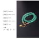 RUOHUA Brief Introduction Zambian emerald bracelet for women 18K gold beaded bracelet birthday gift for girlfriend 3-4mm 16-18cm