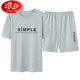 Langsha 2025 New Men's Pajamas Algodón Shorts Shorts Shorts delgados de dos piezas de verano de dos piezas Ropa para el hogar Gran tamaño 9928# L [sugerido 100-120Jin [Jin es igual a 0.5 kg]]]