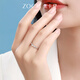 Zokai fresh bow platinum ring Pt950 platinum live mouth adjustable hand jewelry 2025 new gift for girlfriend, about 1.72g, more refund, less compensation
