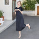 Sibushe Fake Twip T-shirt jupe T-shirt 2025 Été Nouvelle femme mode Casual Style Round Contrast Pullover Robe