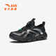 ANTA Children's Sandals Men's Big Children's Shoes 2025 Summer New Outdoor River Tracing Shoes Baotou Sports Hole Beach Shoes Classic Black-4 35