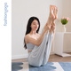 
Fansheng Yoga 2025 new simple sports and casual versatile cropped pants for women breathable loose and slimming F15922 soft gray skin L
