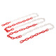 Quxingxing plastic red chain 3 meters reflective warning column isolation chain roadblock road cone safety protection chain HXMSN326 plastic red and white chain 3 meters - 1 pack