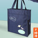 A4 Tutorial Einkaufstasche doppelt eingedickte Doppelschicht Oxford Canvas File Beuteltasche Wasserdichte Auskleidung mit Wasserbecher klein 7371 Große Doppelschichtspeicher Morandi Gray