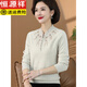 Hengyuanxiang High-End-Mutter mittlerer Wollpullover für Frauen klassischer älterer Wollpullover Herbst und Winterboden Hemd Tierrot 50 Jahre alte Aprikosenfarbe 5xl empfohlen 160-175 Jin [Jin gleich 0,5 kg]