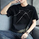 TTPMER summer loose Korean style trendy short-sleeved T-shirt for men 829 gray + 829 black [cotton] M Recommended 80-100Jin [Jin equals 0.5 kg]