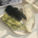 
Korean version of lace streamer green ribbon decorative scarf small scarf headband long thin narrow pendant necklace scarf scarf for women beige white