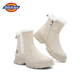 Dickies snow boots for women winter plus fleece boots warm Martin boots for women boots thick sole Khmer shoes versatile short boots for women beige 35