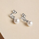 Saturday Fortune S925 Silver Pearl Stud Earrings Female Moon Birthday Gift X0911990 Pair