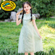 G.duck girls Hanfu dress 2026 new summer little girl Chinese style cheongsam princess dress summer children's dress thin gold 120