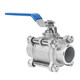 
He Jiangong 304 stainless steel three-piece welding ball valve Q61F-16P full diameter butt welding ball valve DN15253 304DN8 pipe 16