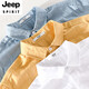 Jeep Spirit Herrenlinie Line Revers Kurzarm T-Shirt Lose Hemd Kragen Top Kleidung mit LED T-Cotton Line T-Shirt Line Stoff Sommer 9711 Blau M.