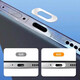 Chenzu is suitable for Apple 17 Pro max mobile phone charging port protective film, charging tail socket affixed with metal anti-scratch film, iPhone metal data port anti-scratch protector, anti-dust plug, silver 2 pieces, metal charging port film + gifts