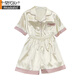 Modal 2025 Nuevo pijama de seda de hielo para mujeres seda delgada de verano de manga corta para ropa de ropa para el hogar portátil al aire libre primavera y verano FS_9201# Cardigan doble mascota corta gato m