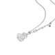Mengjinyuan Platinum Necklace Crushed Ice Gourd Peach Blossom Chain Set Sparkling Authentic as a Birthday Gift for My Girlfriend Weight Approximately 6.45g Chain Length Approximately 45.5cm