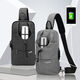 Chest bag for men's one-shoulder crossbody bag for chest trendy multifunctional sports and casual small cross bag lightweight cross bag new product ink black X1049