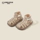 BOE [Official Flagship] OCC Girls' Shoes Baby Toddlers' Shoes New Summer Sandals High Top Children's Rose 9221 Beige 15 / Inner Length 12.0cm