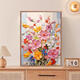 Dreiaverse Tiger und Blumen sind wie Brokat DIY Digitalöl Malerei Füllung Farbe Acryl Handbemalte Ölgemälde Wohnzimmer Dekoration Hängende Malerei
