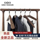 Gold bow tie, high-end black walnut solid wood clothes hanger, high-end wardrobe clothes rack near Gaoji, 6 Genting high-quality women's shirt hangers, 6 pieces, fast delivery