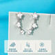 Love pt950 platinum earrings for women platinum earrings sparkling wishing star earrings wedding birthday gift for girlfriend and wife a pair of wishing star earrings + heart-shaped gift box