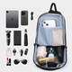 Simple and lightweight large capacity travel backpack for men and women same style shoulder bag fashionable couple simple casual niche design gray