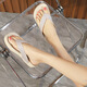 Gao Meilun WH38832-2 primavera y verano Woooohu Fashion Fashion Beach Shoes Talls Flat Tacs All-Match Herringbone Black 36